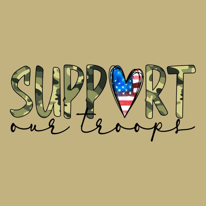 Support Our Trooper Usa Heart Sustainable Beanie
