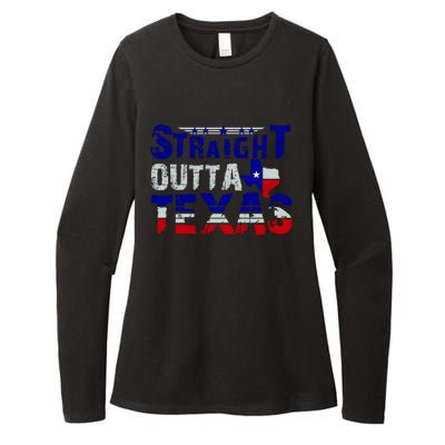 Straight Outta Texas Logo Womens CVC Long Sleeve Shirt