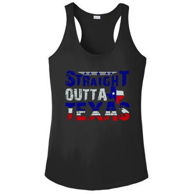 Straight Outta Texas Logo Ladies PosiCharge Competitor Racerback Tank