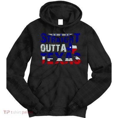 Straight Outta Texas Logo Tie Dye Hoodie