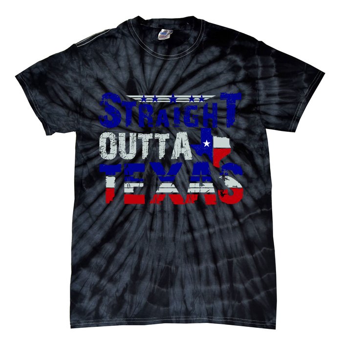 Straight Outta Texas Logo Tie-Dye T-Shirt