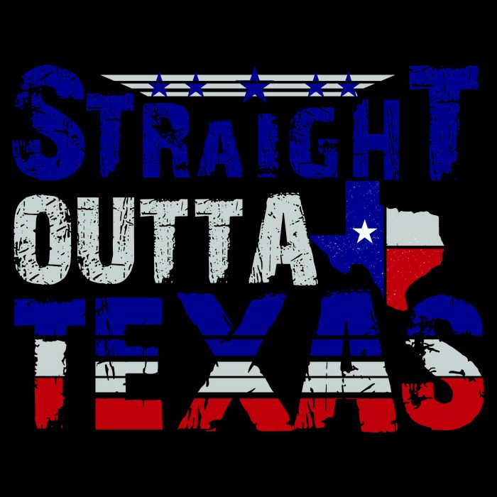 Straight Outta Texas Logo Tie-Dye T-Shirt