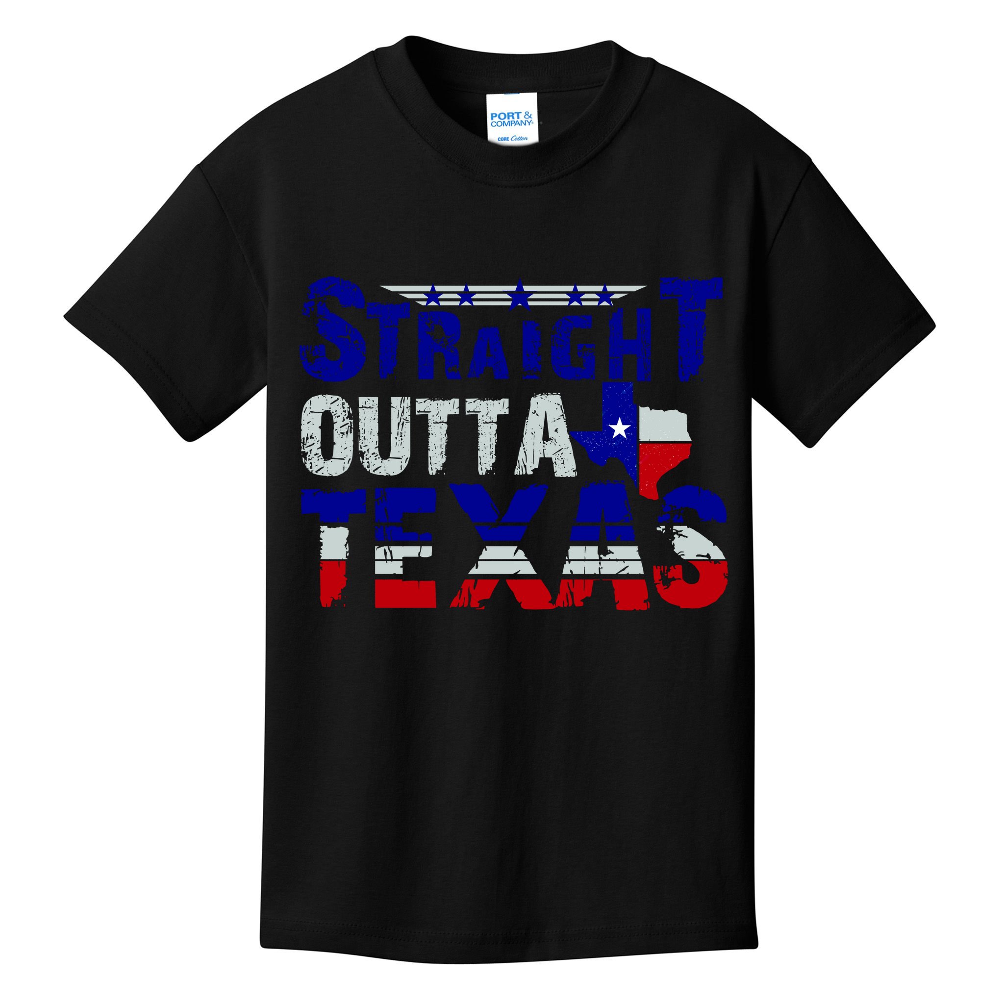 Straight Outta Texas Logo Kids T-Shirt