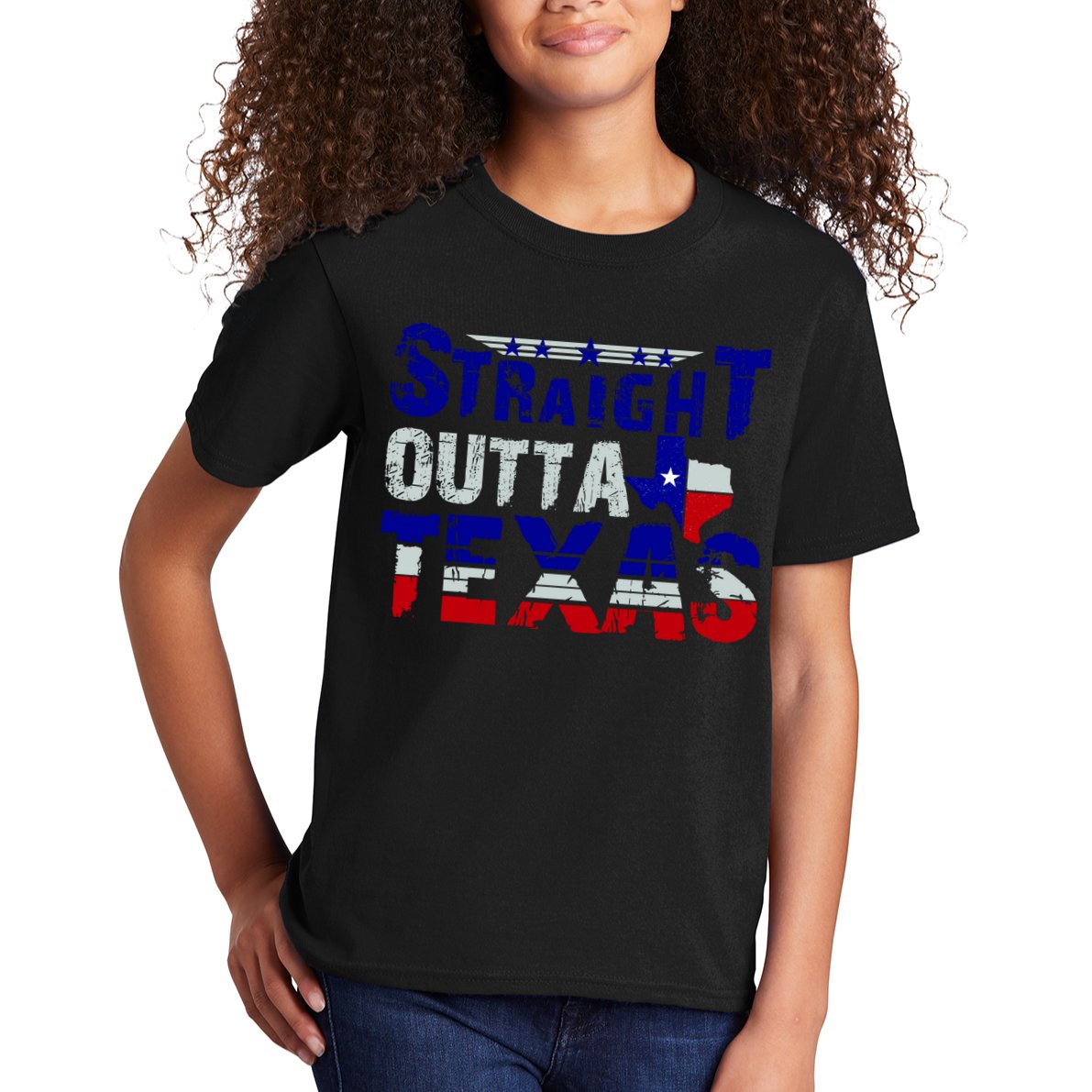 Straight Outta Texas Logo Kids T-Shirt