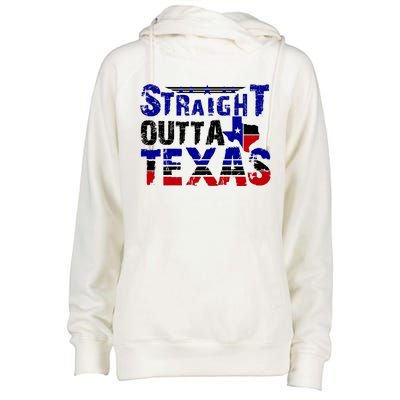 Straight Outta Texas Logo Womens Funnel Neck Pullover Hood