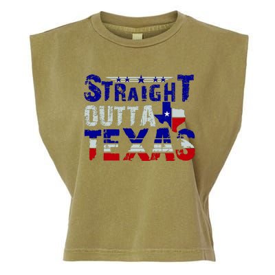 Straight Outta Texas Logo Garment-Dyed Women's Muscle Tee