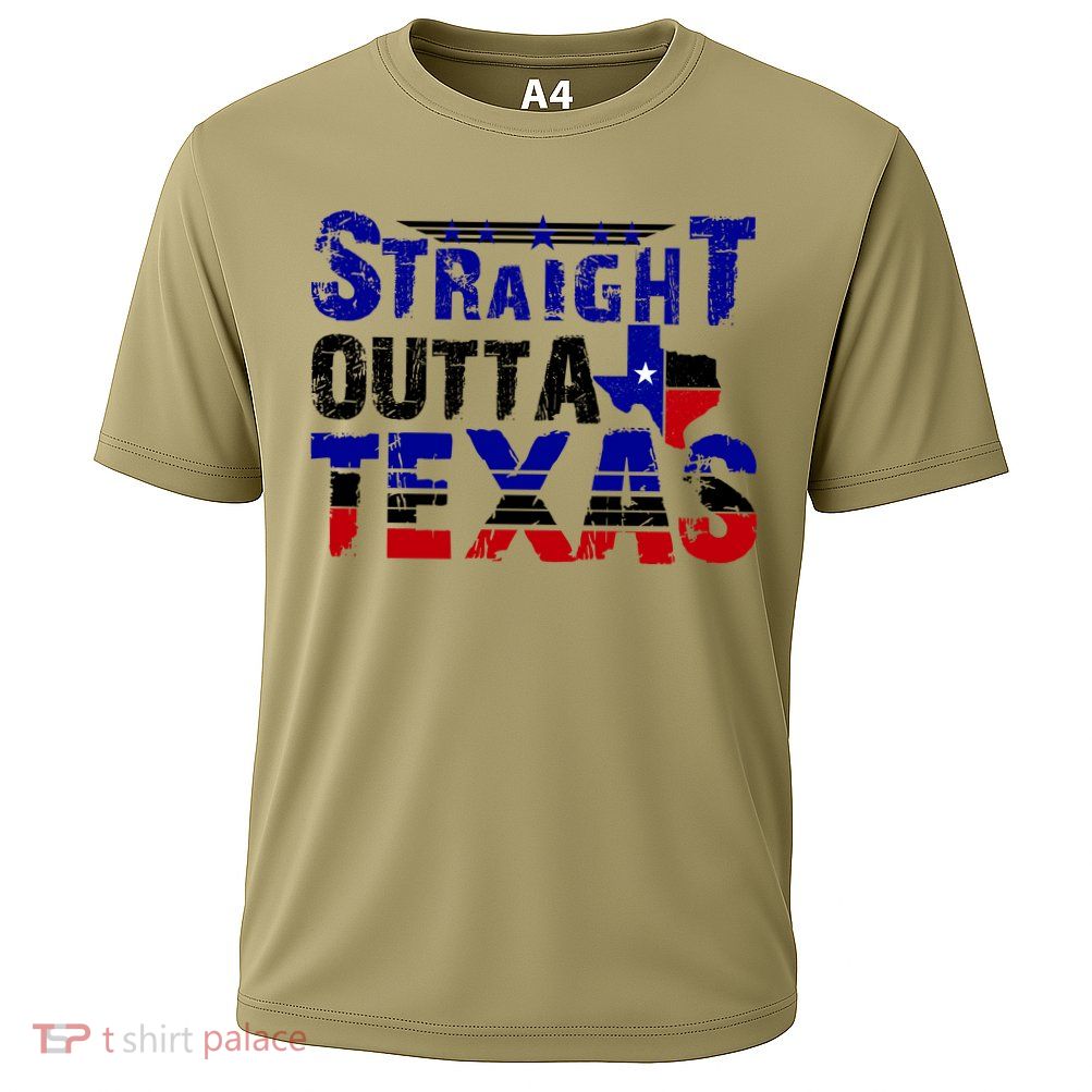 Straight Outta Texas Logo Cooling Performance Crew T-Shirt