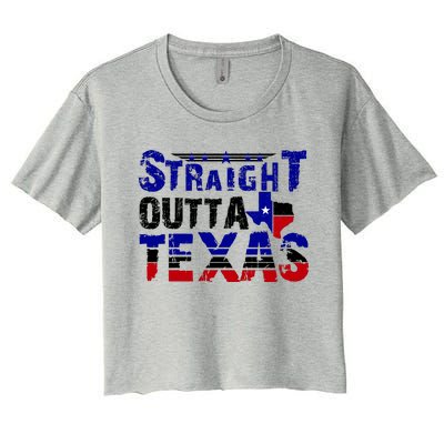 Straight Outta Texas Logo Women's Crop Top Tee