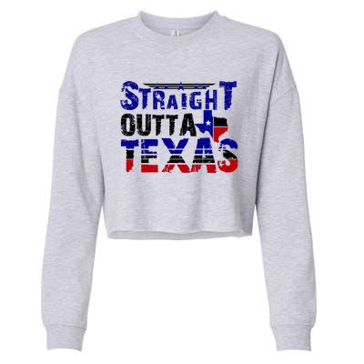 Straight Outta Texas Logo Cropped Pullover Crew