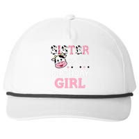 Sister Of The Birthday Girl Farm Cow Sister 1st Snapback Five-Panel Rope Hat