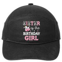 Sister Of The Birthday Girl Farm Cow Sister 1st 7-Panel Snapback Hat