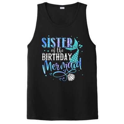 Sister Of The Birthday Mermaid Family Matching Party Squad PosiCharge Competitor Tank