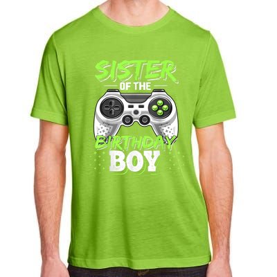 Sister Of The Birthday Boy Matching Video Game Birthday Gift Adult ChromaSoft Performance T-Shirt