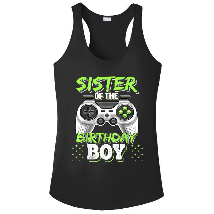 Sister Of The Birthday Boy Matching Video Game Birthday Gift Ladies PosiCharge Competitor Racerback Tank