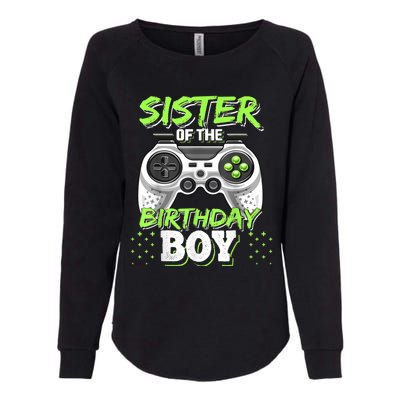 Sister Of The Birthday Boy Matching Video Game Birthday Gift Womens California Wash Sweatshirt