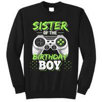 Sister Of The Birthday Boy Matching Video Game Birthday Gift Tall Sweatshirt