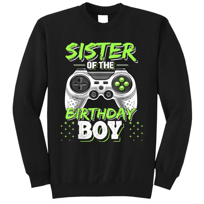 Sister Of The Birthday Boy Matching Video Game Birthday Gift Tall Sweatshirt