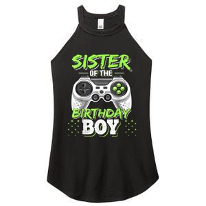 Sister Of The Birthday Boy Matching Video Game Birthday Gift Women’s Perfect Tri Rocker Tank