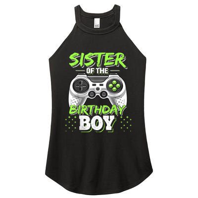 Sister Of The Birthday Boy Matching Video Game Birthday Gift Women's Perfect Tri Rocker Tank