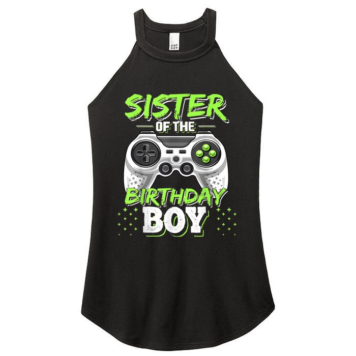 Sister Of The Birthday Boy Matching Video Game Birthday Gift Women's Perfect Tri Rocker Tank