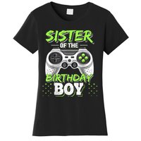 Sister Of The Birthday Boy Matching Video Game Birthday Gift Women's T-Shirt