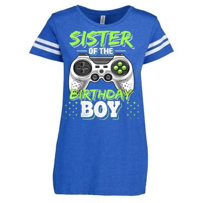 Sister Of The Birthday Boy Matching Video Game Birthday Gift Enza Ladies Jersey Football T-Shirt