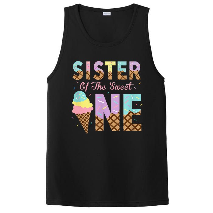 Sister Of The Sweet One Ice Cream 1st First Birthday Family PosiCharge Competitor Tank