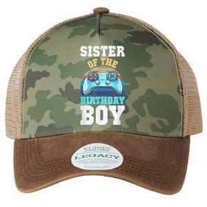 Sister Of The Birthday Boy Matching Video Gamer Birthday Legacy Tie Dye Trucker Hat