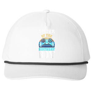 Sister Of The Birthday Boy Matching Video Gamer Birthday Snapback Five-Panel Rope Hat