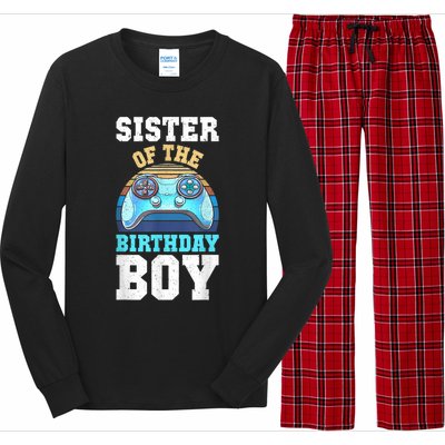 Sister Of The Birthday Boy Matching Video Gamer Birthday Long Sleeve Pajama Set