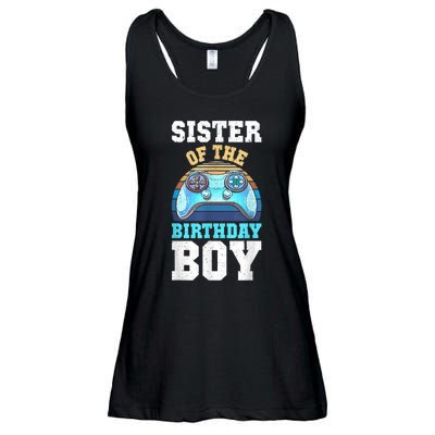 Sister Of The Birthday Boy Matching Video Gamer Birthday Ladies Essential Flowy Tank