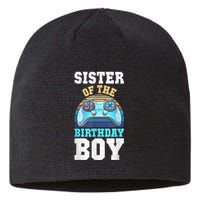 Sister Of The Birthday Boy Matching Video Gamer Birthday Sustainable Beanie