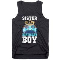 Sister Of The Birthday Boy Matching Video Gamer Birthday Tank Top