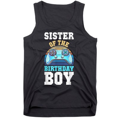 Sister Of The Birthday Boy Matching Video Gamer Birthday Tank Top