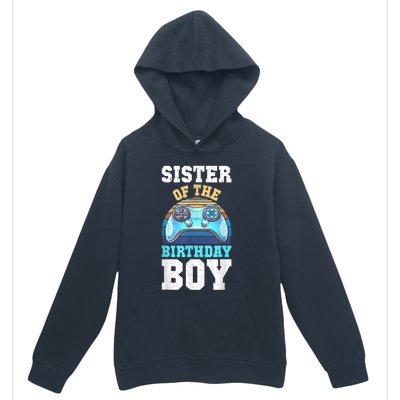 Sister Of The Birthday Boy Matching Video Gamer Birthday Urban Pullover Hoodie