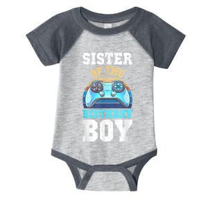 Sister Of The Birthday Boy Matching Video Gamer Birthday Infant Baby Jersey Bodysuit