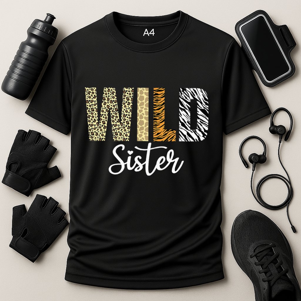 Sister Of The Wild One Zoo Birthday Safari Jungle Animal Sis Cooling Performance Crew T-Shirt
