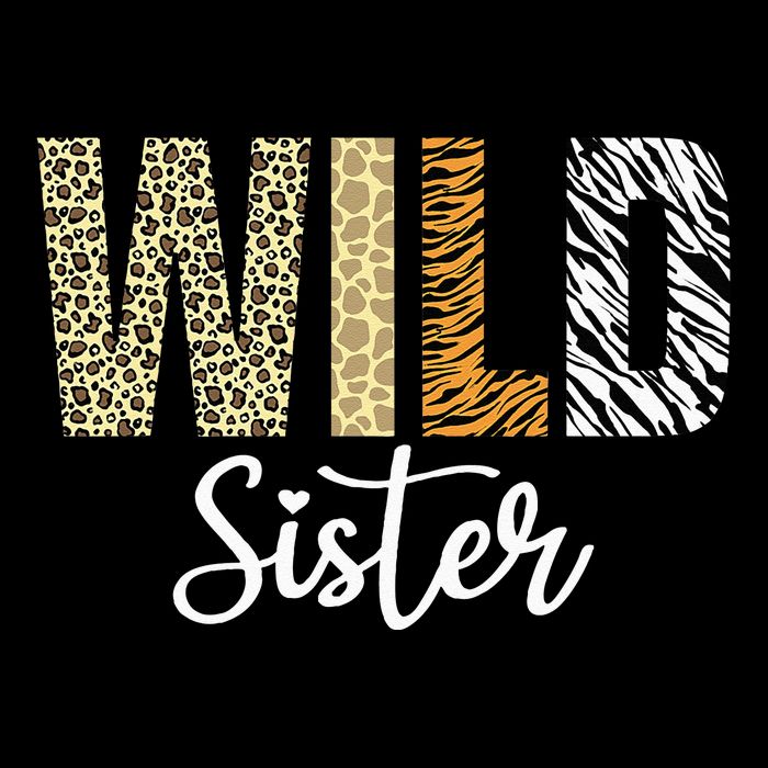 Sister Of The Wild One Zoo Birthday Safari Jungle Animal Sis Zip Tote Bag