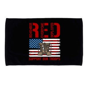 Support Our Troops Soldier Veteran Red Friday Military Microfiber Hand Towel