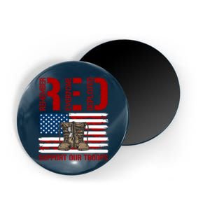 Support Our Troops Soldier Veteran Red Friday Military Magnet