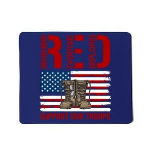 Support Our Troops Soldier Veteran Red Friday Military Mousepad