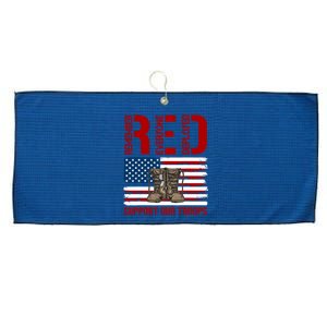 Support Our Troops Soldier Veteran Red Friday Military Large Microfiber Waffle Golf Towel