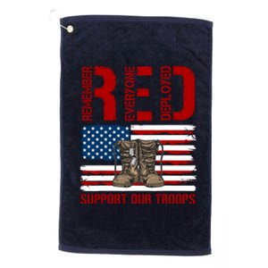 Support Our Troops Soldier Veteran Red Friday Military Platinum Collection Golf Towel