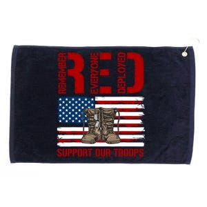 Support Our Troops Soldier Veteran Red Friday Military Grommeted Golf Towel