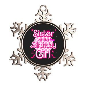 Sister Of The Birthday Girl Doll Family Party Metallic Star Ornament