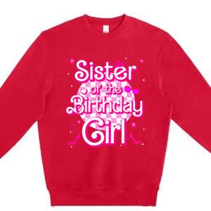 Sister Of The Birthday Girl Doll Family Party Premium Crewneck Sweatshirt