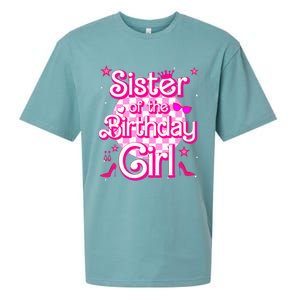 Sister Of The Birthday Girl Doll Family Party Sueded Cloud Jersey T-Shirt