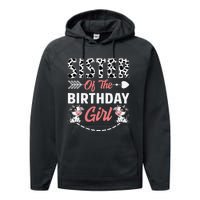 Sister Of The Birthday Cow Birthday Farm Animal Performance Fleece Hoodie