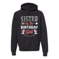 Sister Of The Birthday Cow Birthday Farm Animal Premium Hoodie