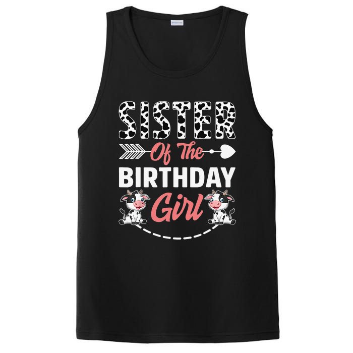 Sister Of The Birthday Cow Birthday Farm Animal PosiCharge Competitor Tank